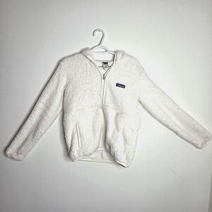 Patagonia White Sherpa Half-Zip Hoodie